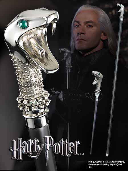 Baguette Magique Harry Potter Réplique Officielle De La Canne-baguette De Lucius Malfoy - Harry Potter - Noble Collection - 118 Cm Baguette Harry Potter Lance Boule De Feu